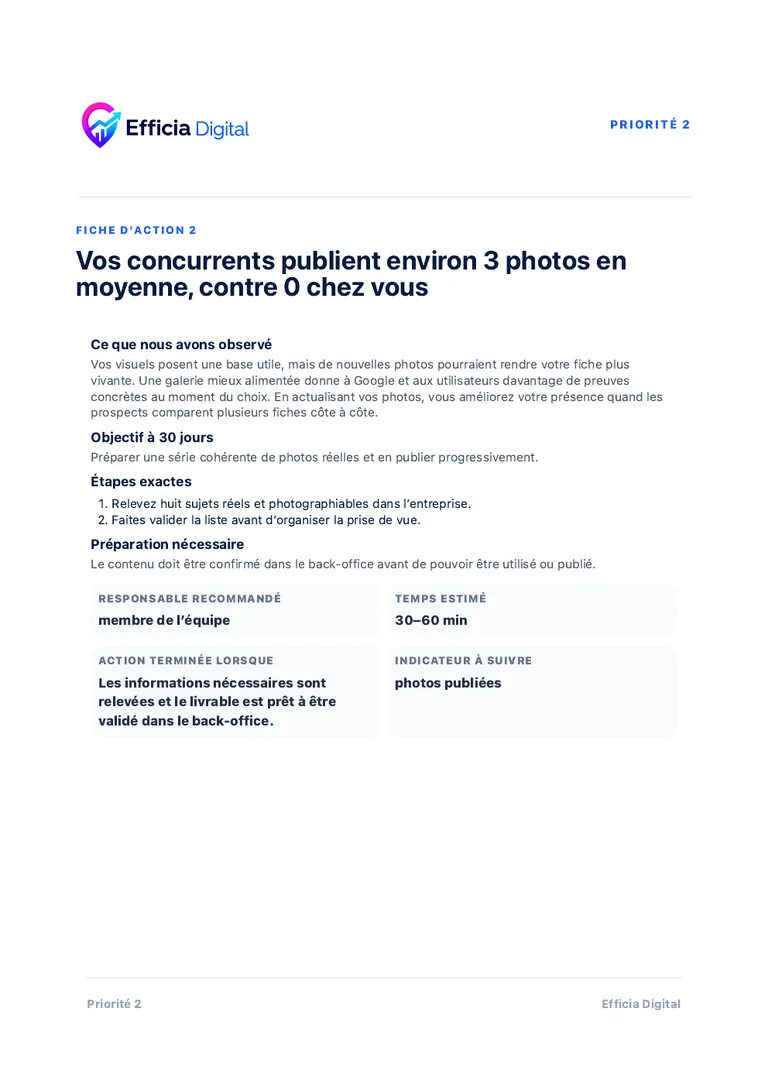 Exemple anonymisé de fiche d’action personnalisée issue du benchmark local